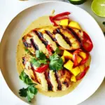 Homemade Grilled Chicken with Mango and Tahini Sauce photo