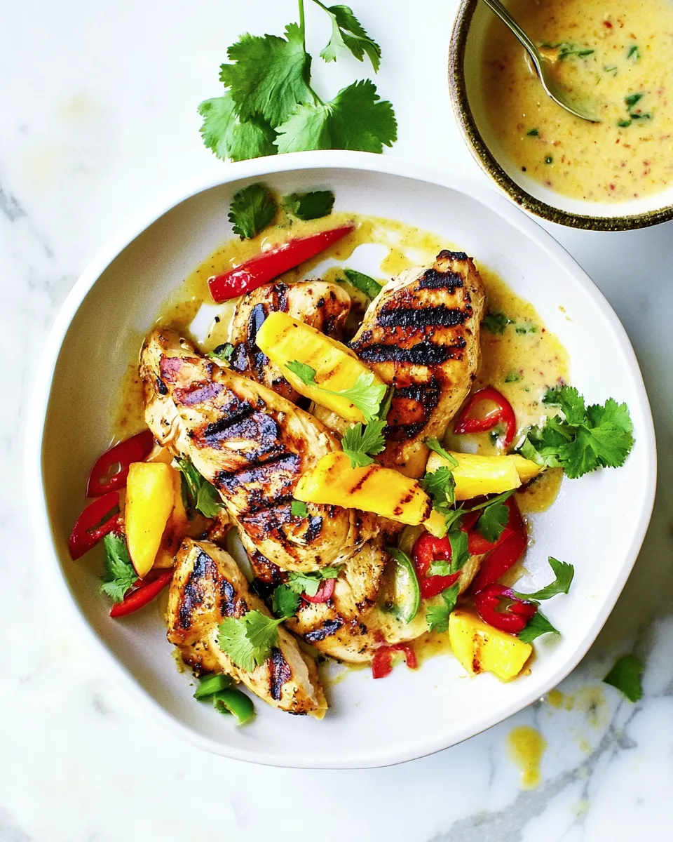 Classic Grilled Chicken with Mango and Tahini Sauce image