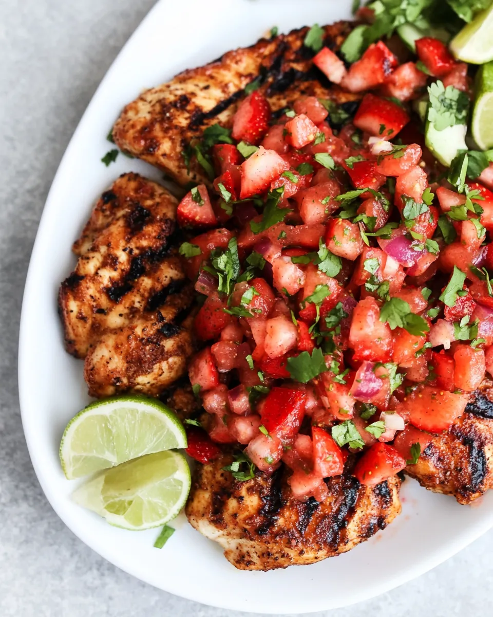 Classic Grilled Chicken with Strawberry Salsa image