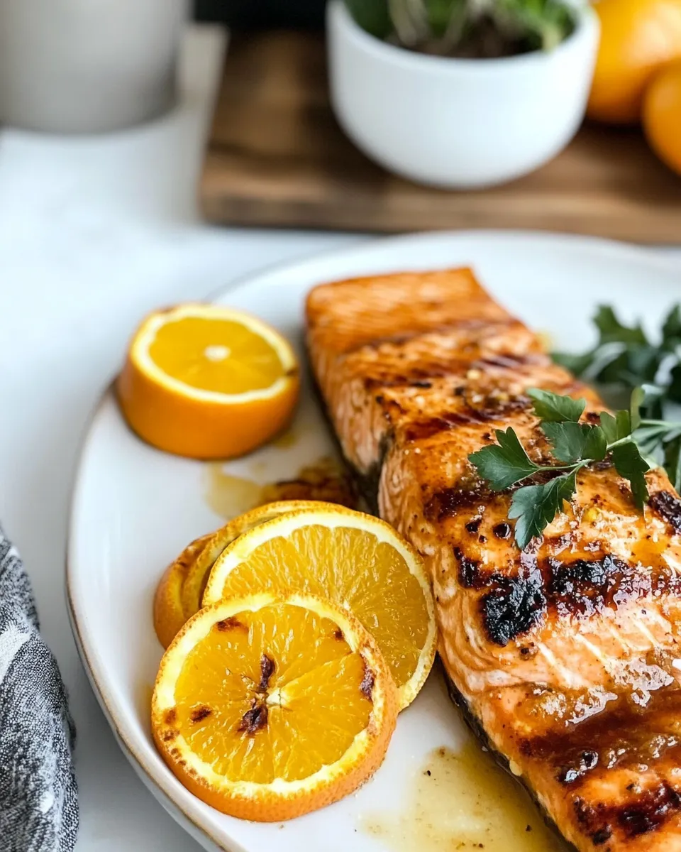 Healthy Grilled Chipotle-Orange Salmon dish photo