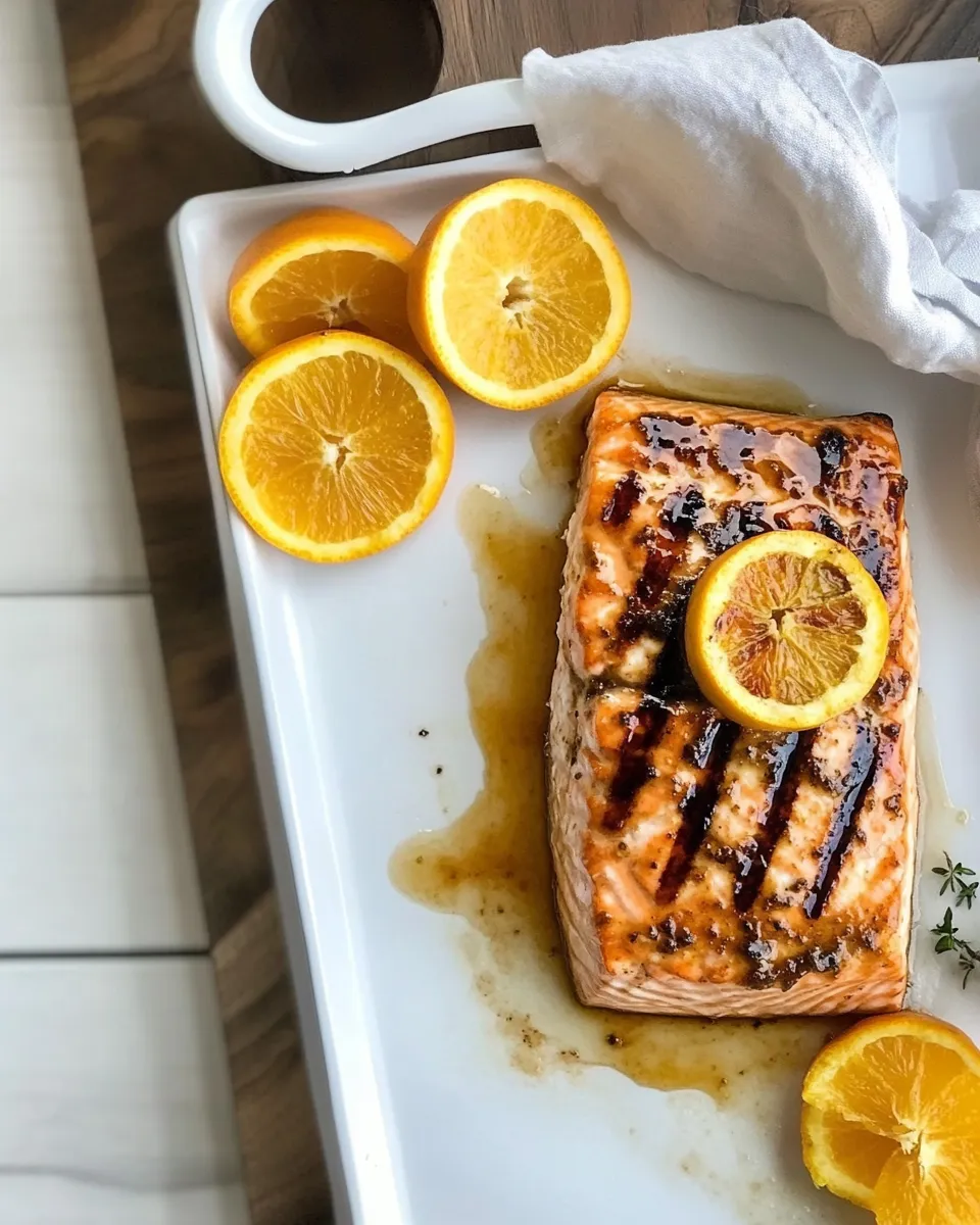 Classic Grilled Chipotle-Orange Salmon plate image