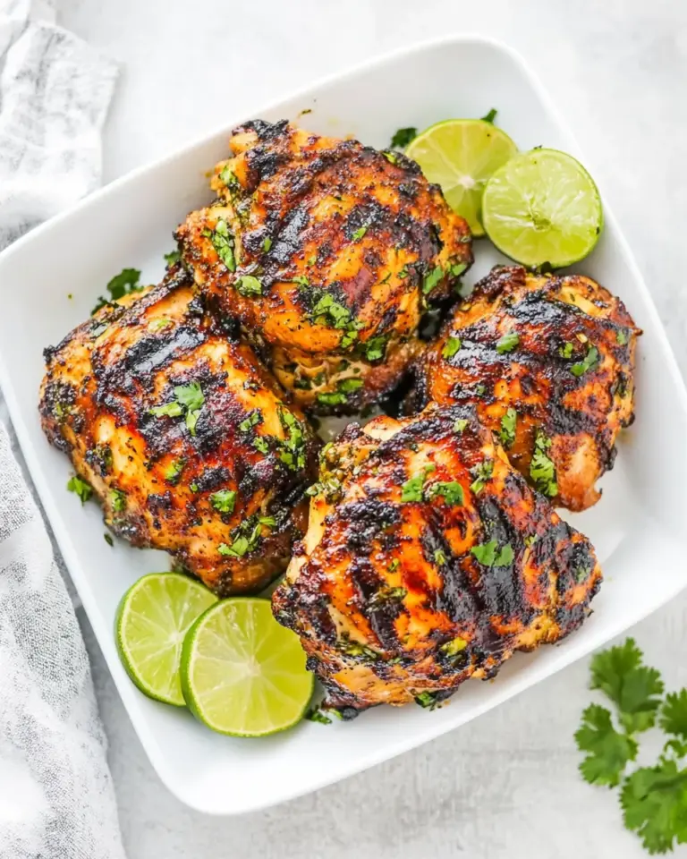 Homemade Grilled Cilantro Lime Chicken Thighs recipe photo