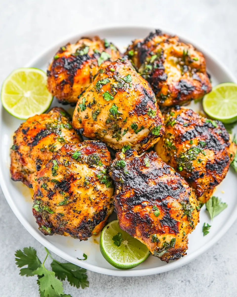 Easy Grilled Cilantro Lime Chicken Thighs image