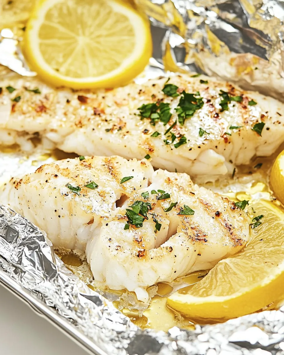 Homemade Grilled Cod In Foil photo
