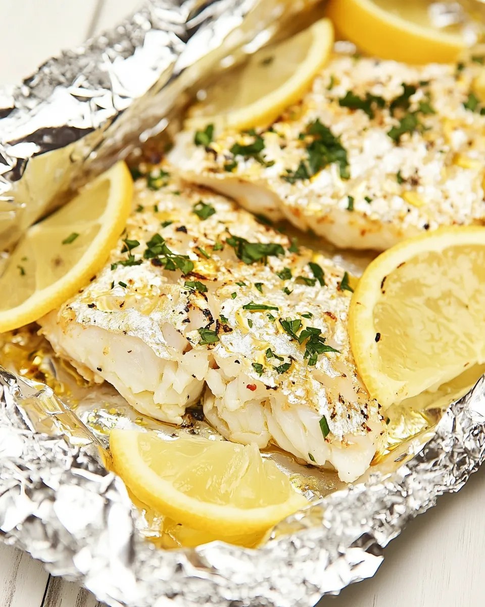 Easy Grilled Cod In Foil recipe image