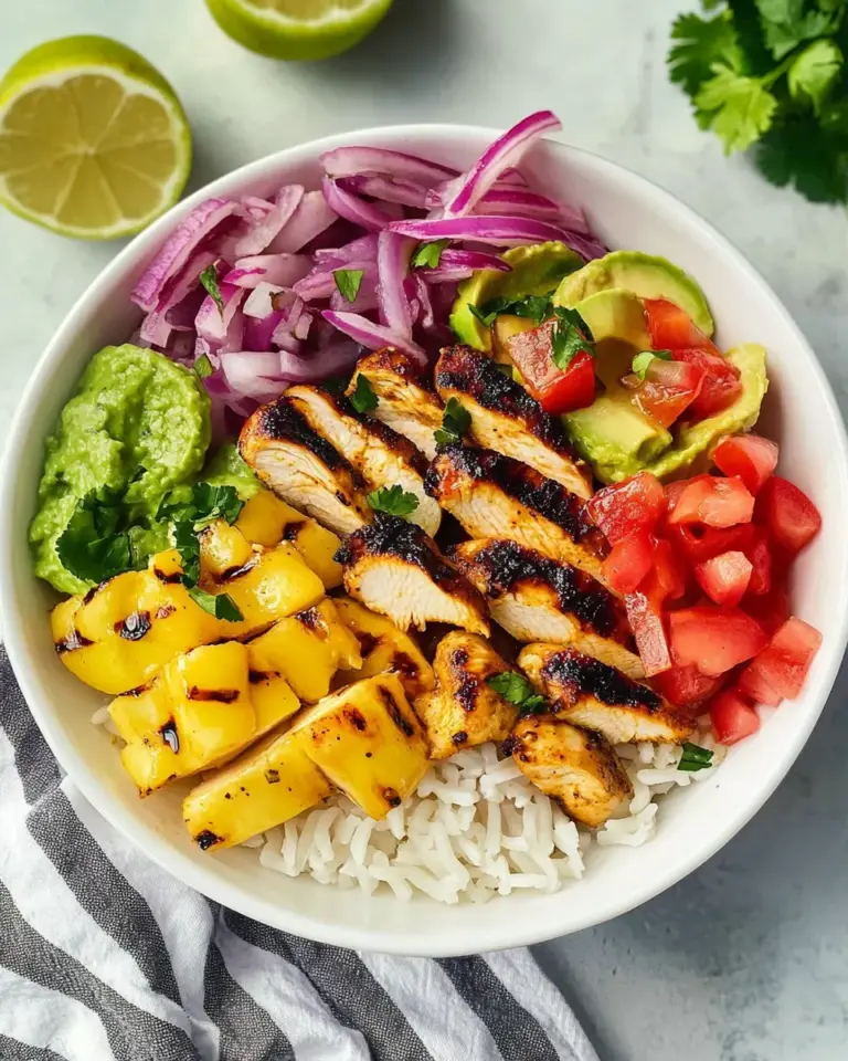 Homemade Grilled Cuban Mojo Chicken Bowls recipe photo