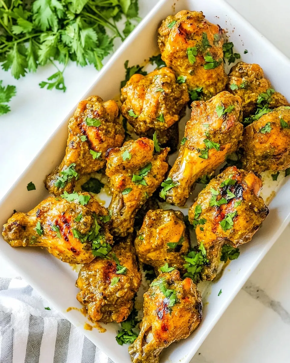 Easy Grilled Curry Chicken Wings recipe image