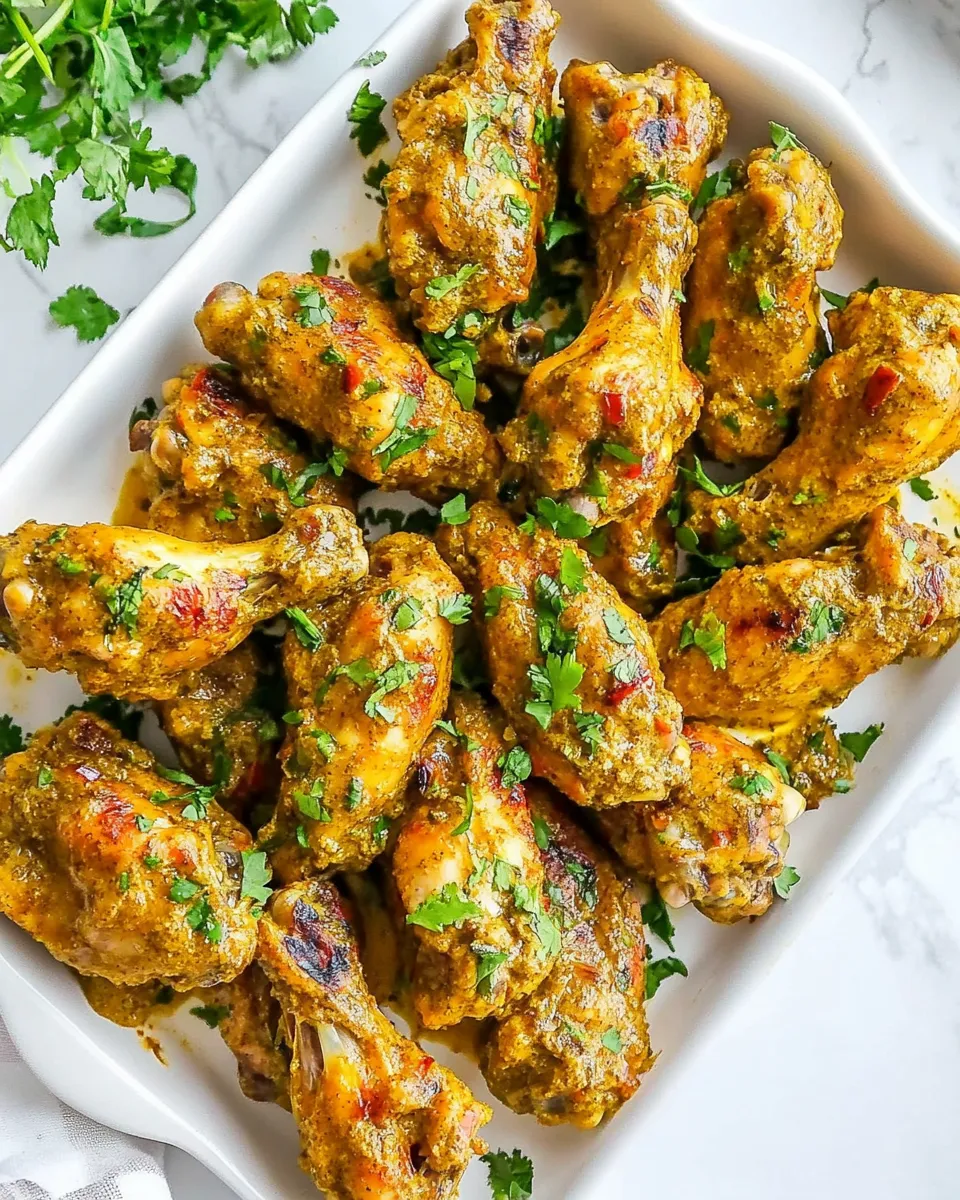Delicious Grilled Curry Chicken Wings dish photo