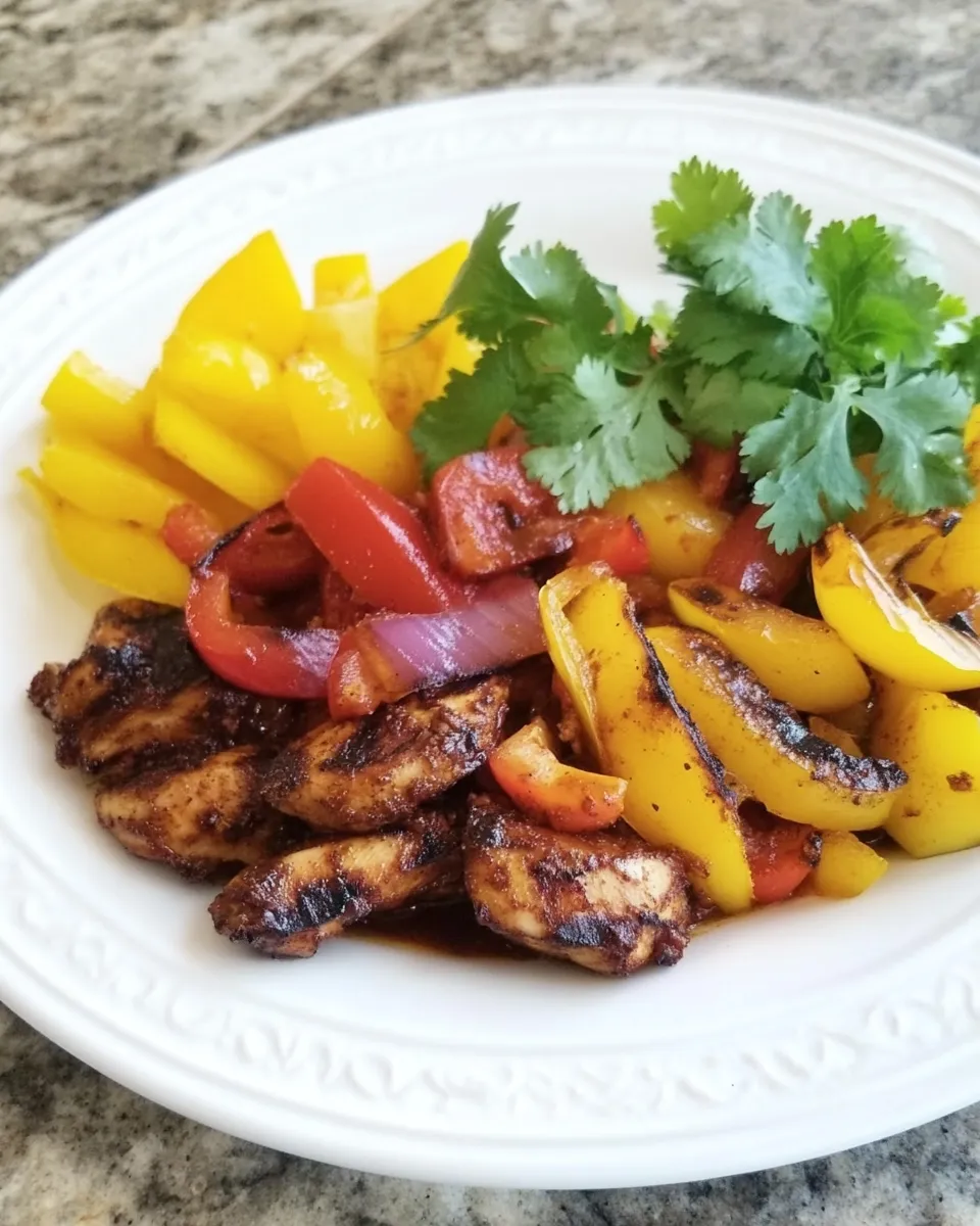 Healthy Grilled Fajita Chicken food shot