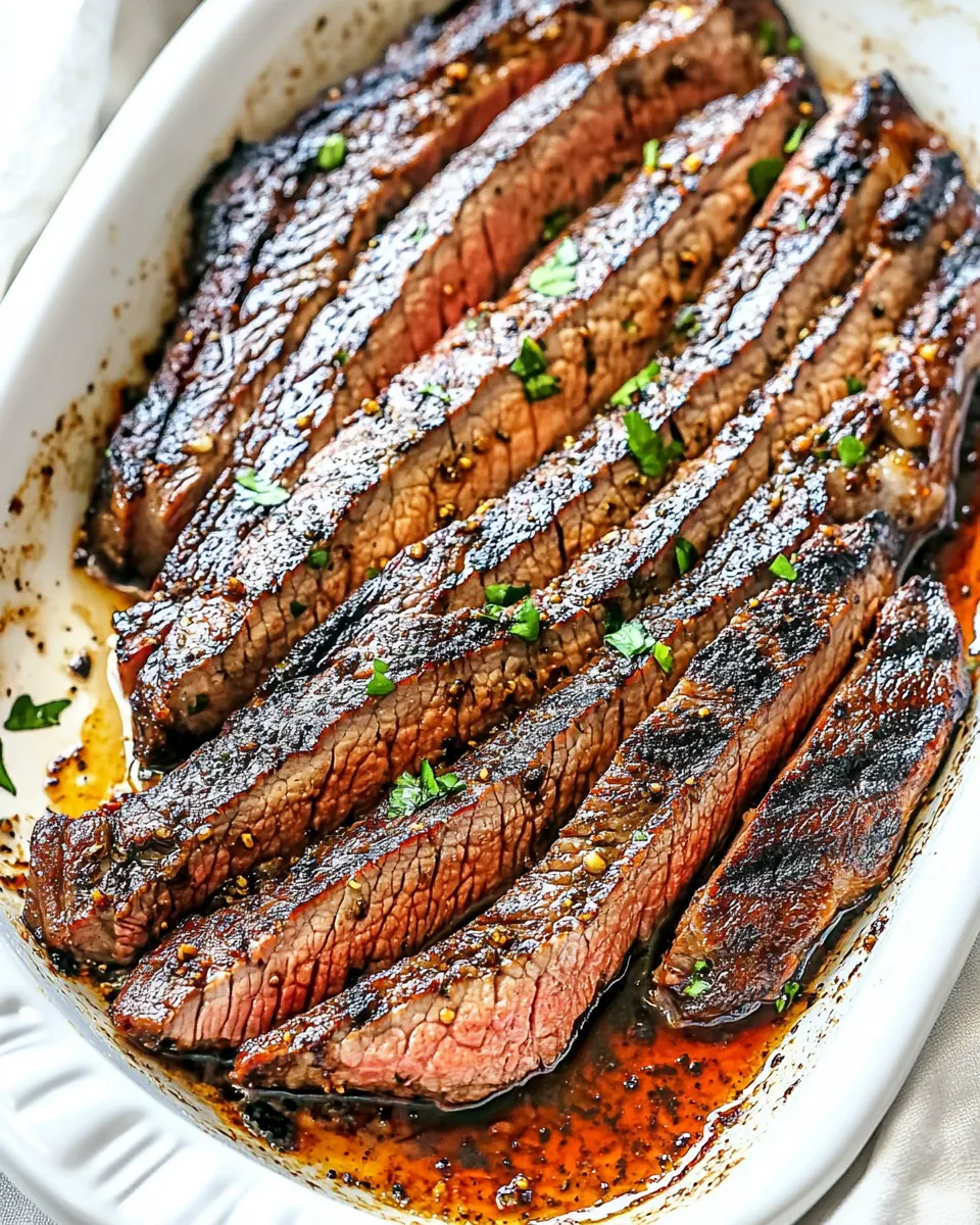 Homemade Grilled Flank Steak Recipe dish photo