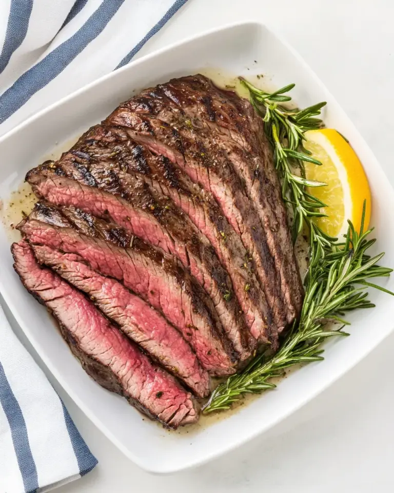 Homemade Grilled Flank Steak with Rosemary Marinade photo