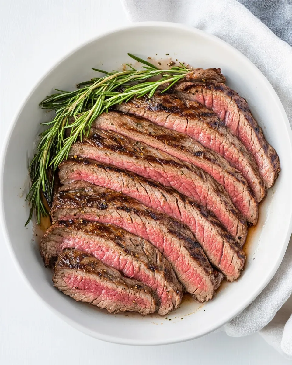 Classic Grilled Flank Steak with Rosemary Marinade dish photo