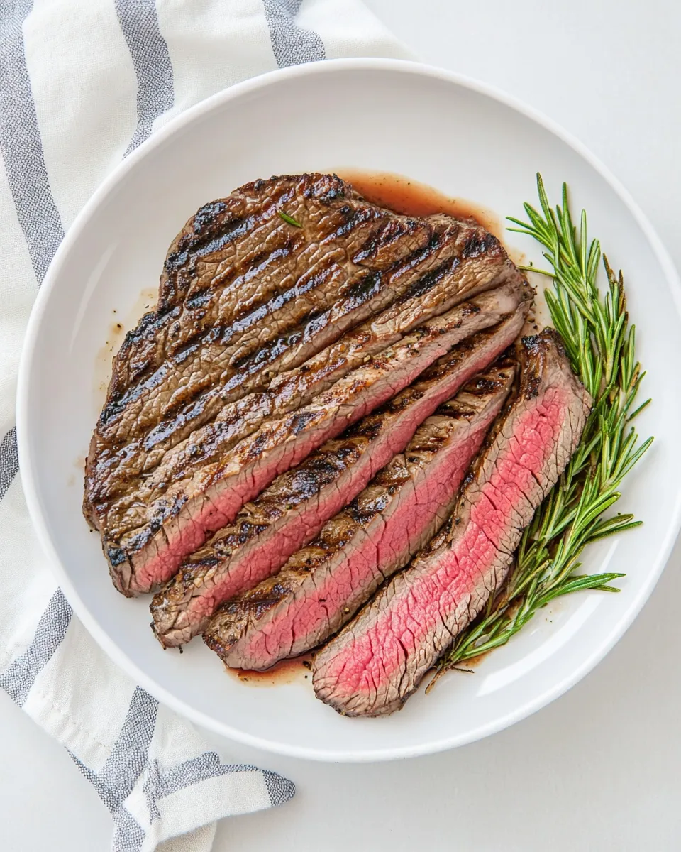 Easy Grilled Flank Steak with Rosemary Marinade recipe image