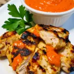 Homemade Grilled Garlic Chicken (with Red Pepper Aioli) recipe photo