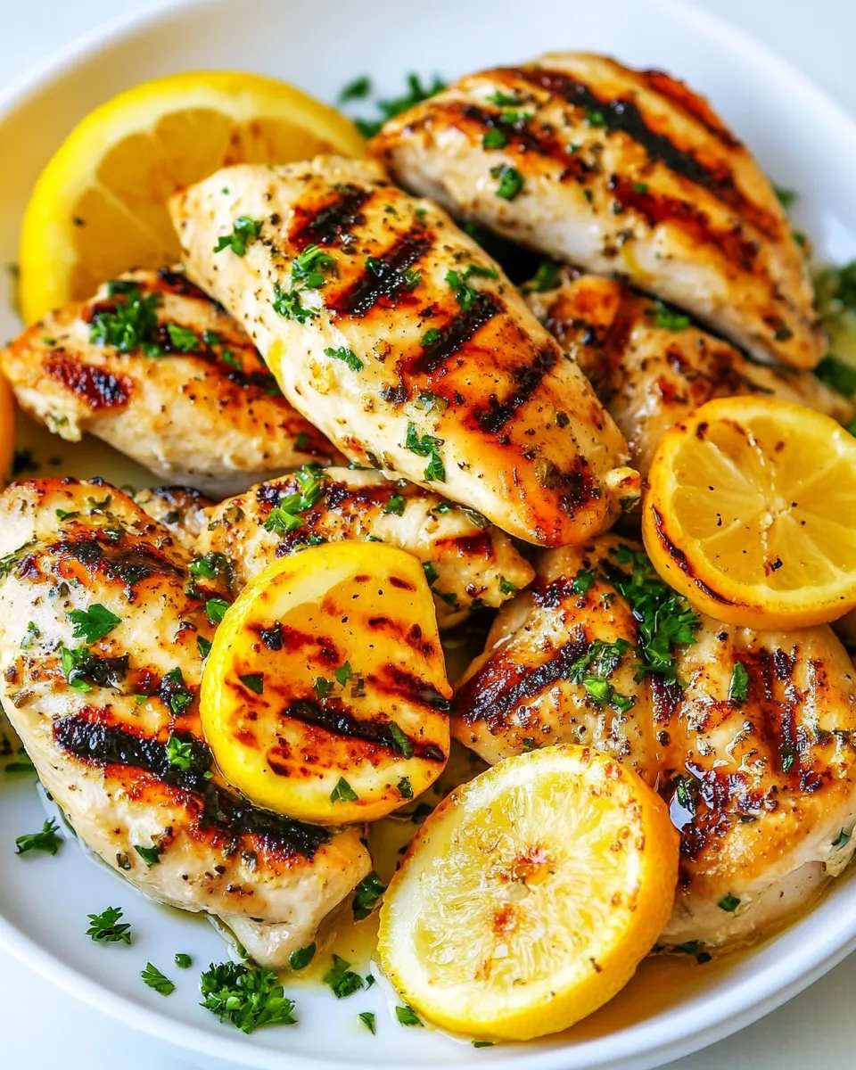 Simple Grilled Lemon Chicken dish photo