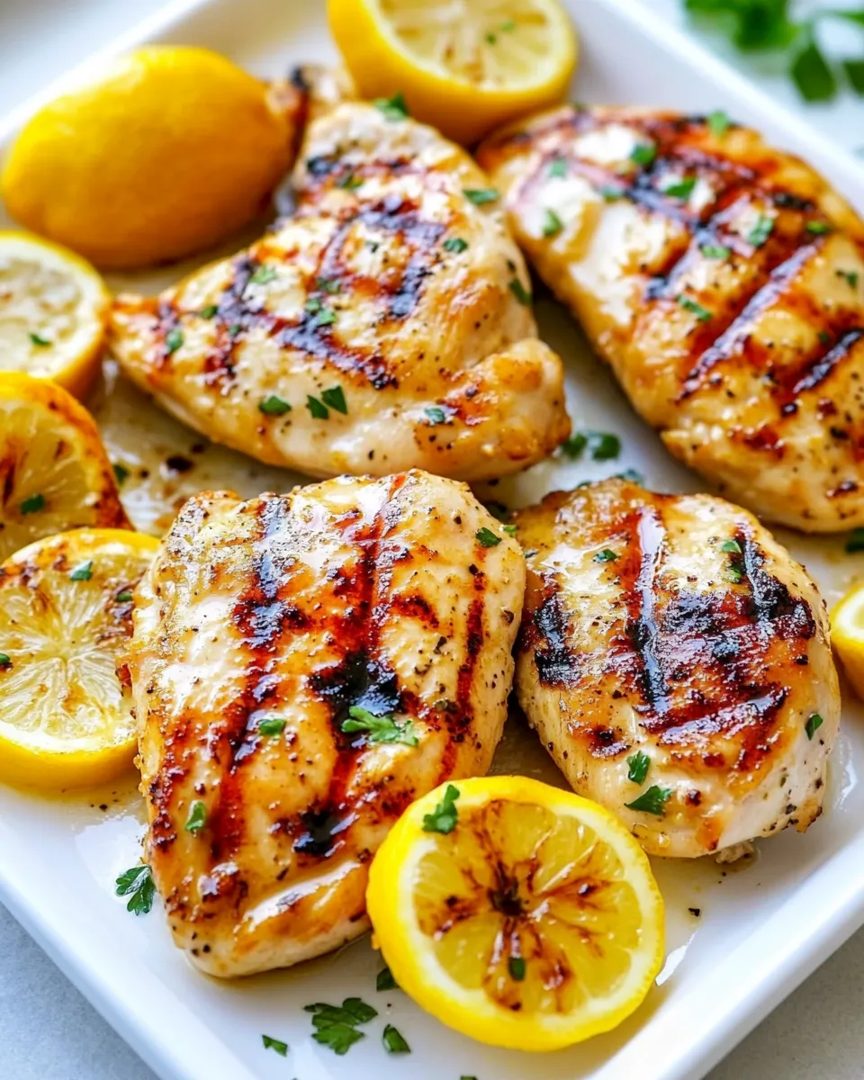 Amazing Grilled Lemon Chicken food shot