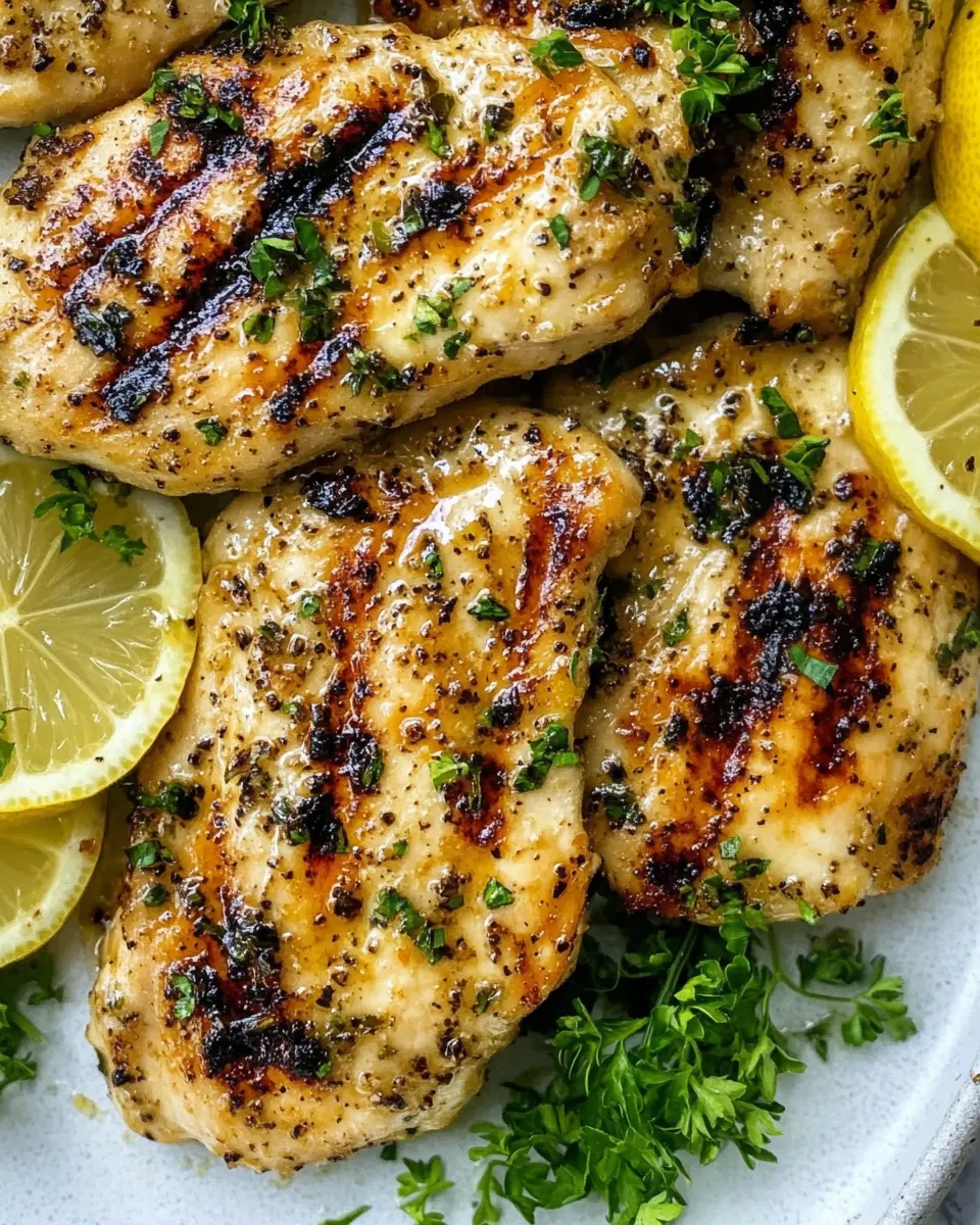 Easy Grilled Lemon Pepper Chicken food shot