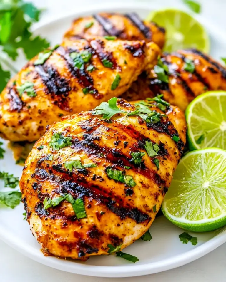 Homemade Grilled Lime Cilantro Chicken photo