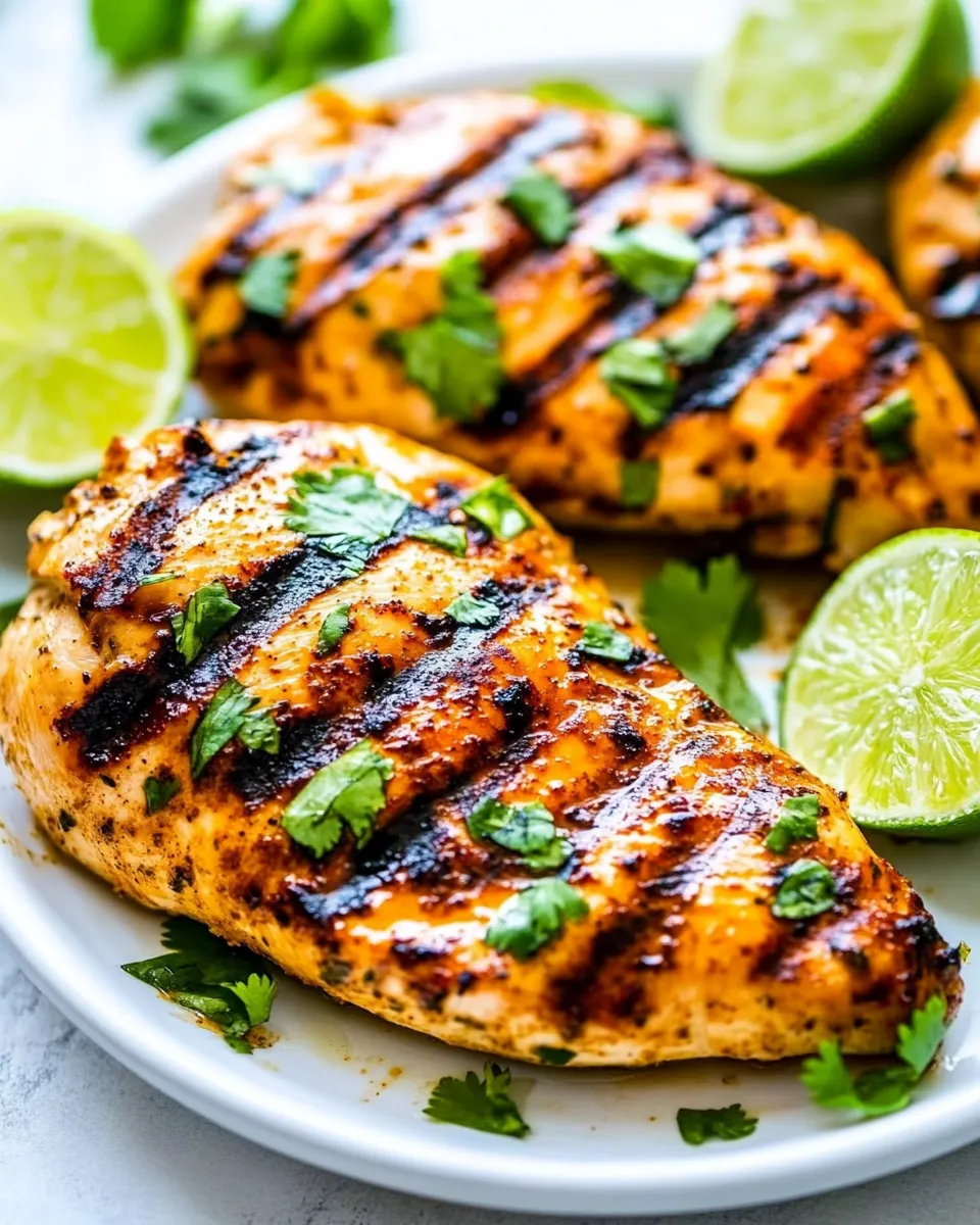 Delicious Grilled Lime Cilantro Chicken dish photo