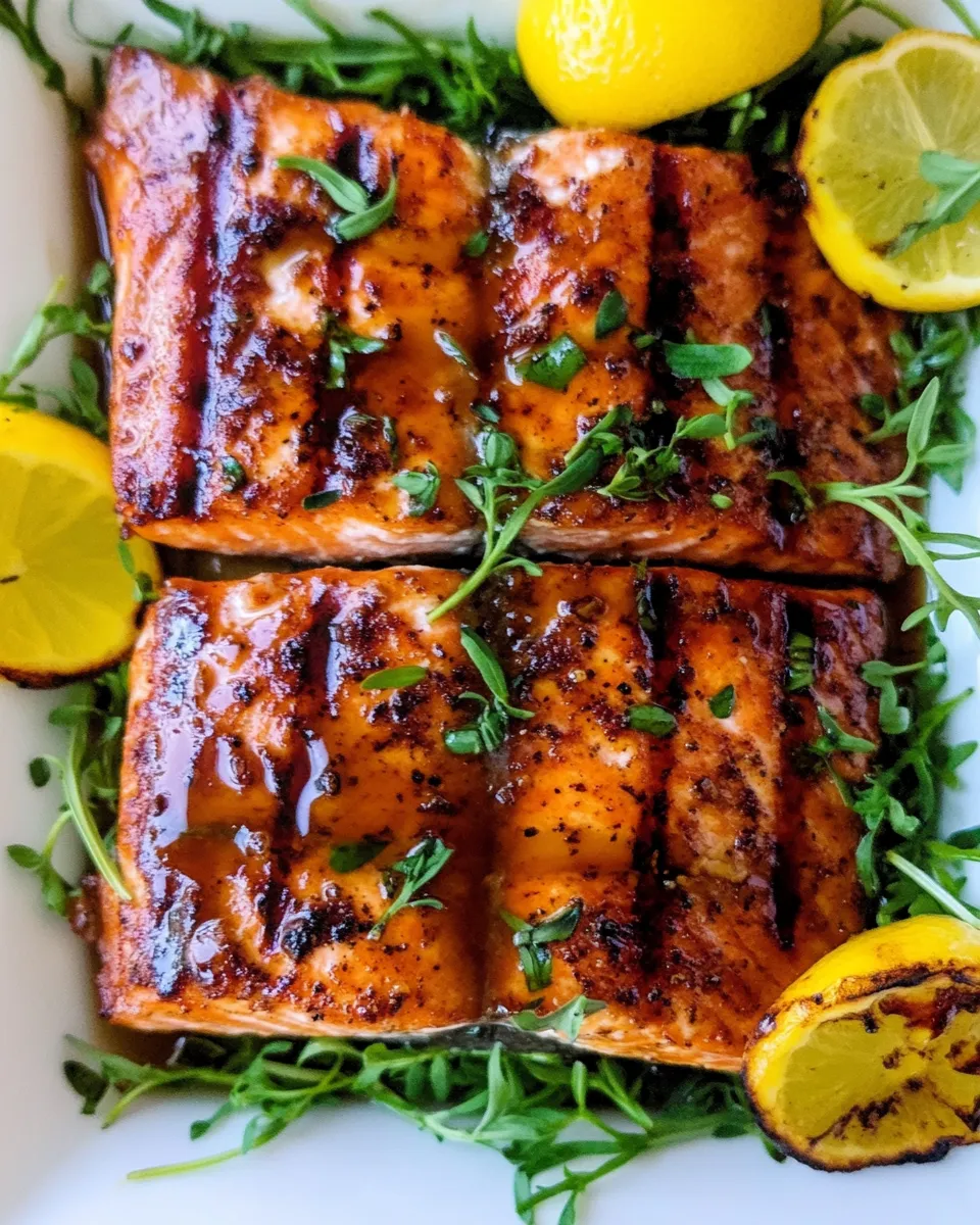 Classic Grilled Maple Salmon Recipe image