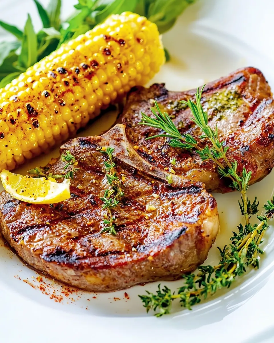 Delicious Grilled One-Minute Steak and Paprika Corn on the Cob photo