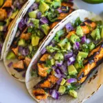 Homemade Grilled Salmon Tacos with Avocado Salsa recipe photo
