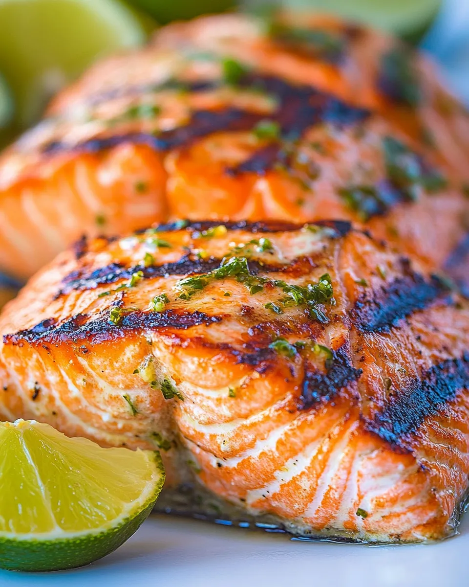 Homemade Grilled Salmon with Garlic Lime Butter recipe photo