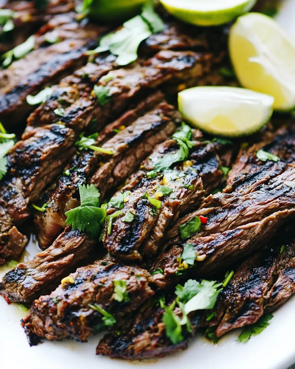 Delicious Grilled Skirt Steak plate image