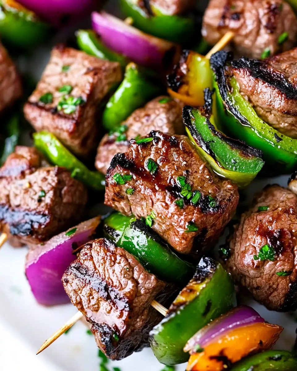 Homemade Grilled Steak Kebabs Recipe photo