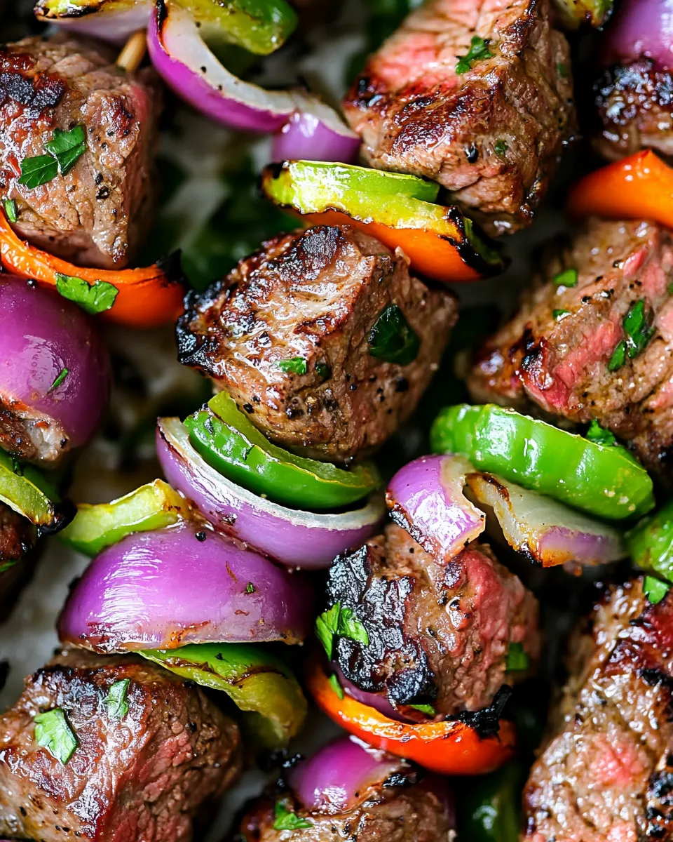 Delicious Grilled Steak Kebabs Recipe dish photo
