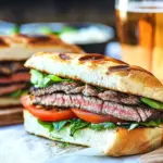 Homemade Grilled Steak Sandwich photo
