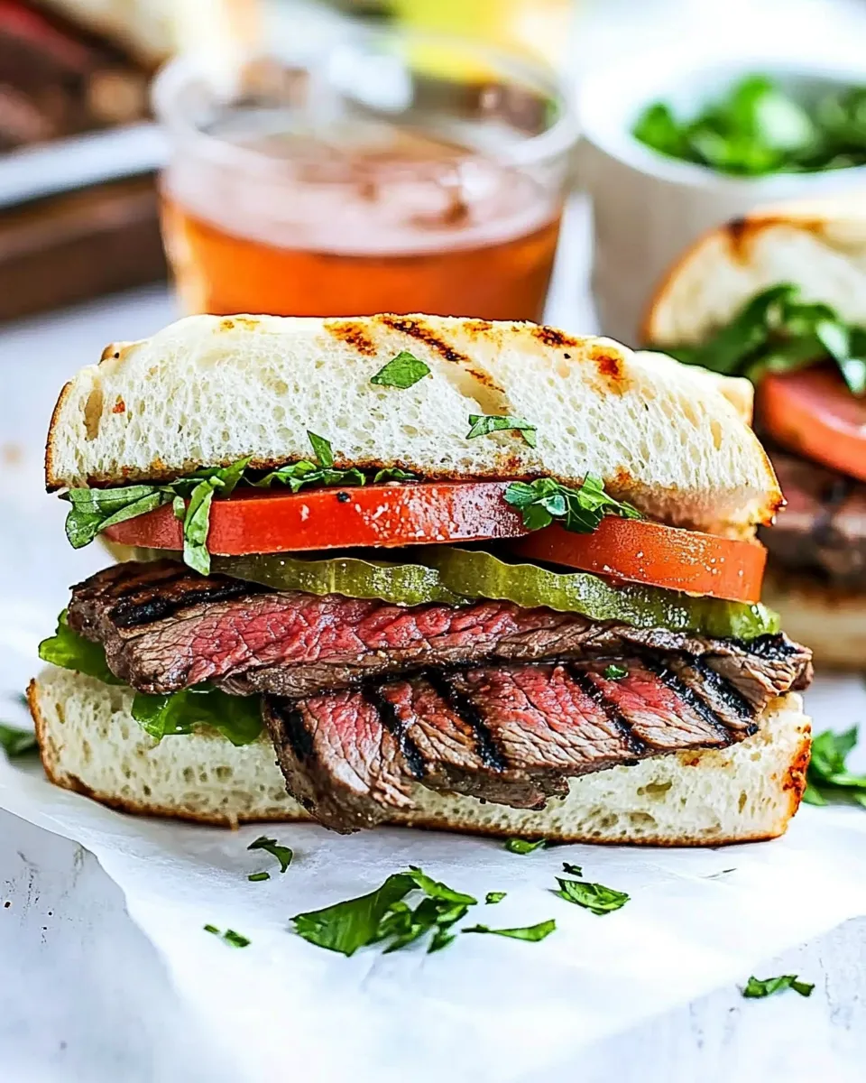 Easy Grilled Steak Sandwich recipe photo