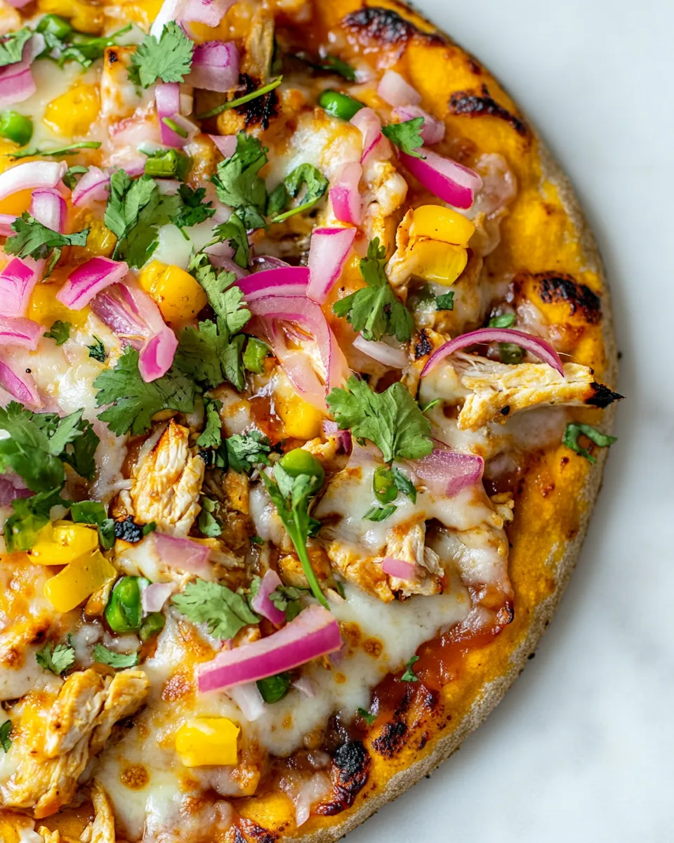 Classic Grilled Summer BBQ Chicken Pizza. dish photo