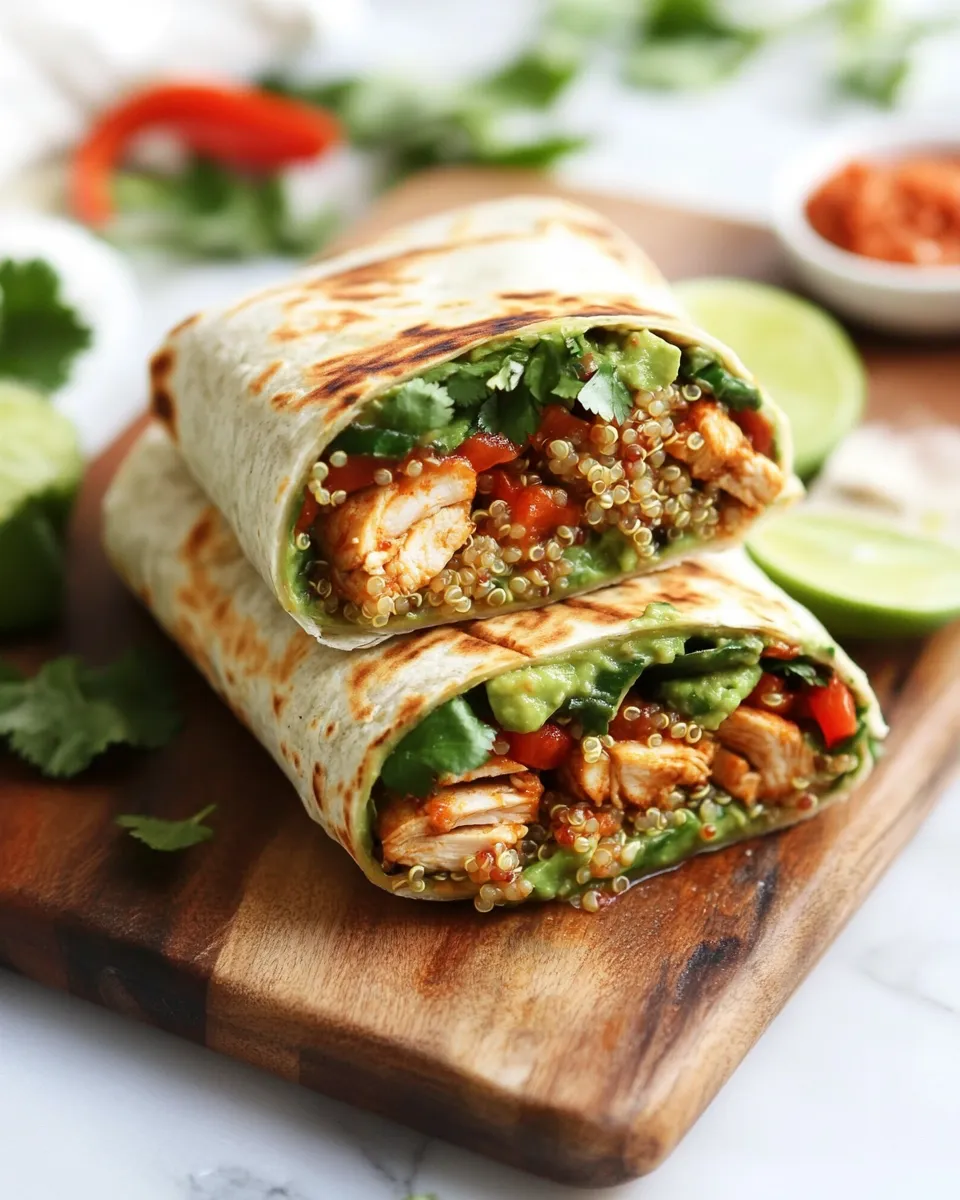 Classic Grilled Tex-Mex Chicken and Quinoa Wraps dish photo