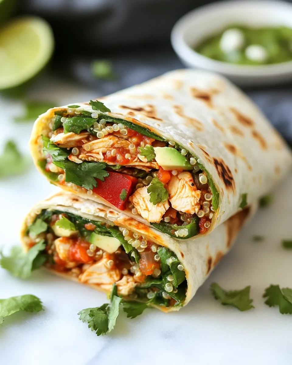 Easy Grilled Tex-Mex Chicken and Quinoa Wraps plate image