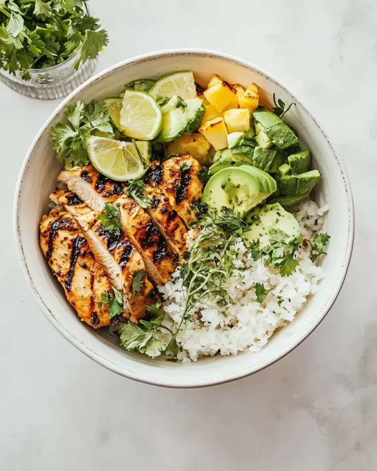 Homemade Grilled Tropical Chicken Bowls photo