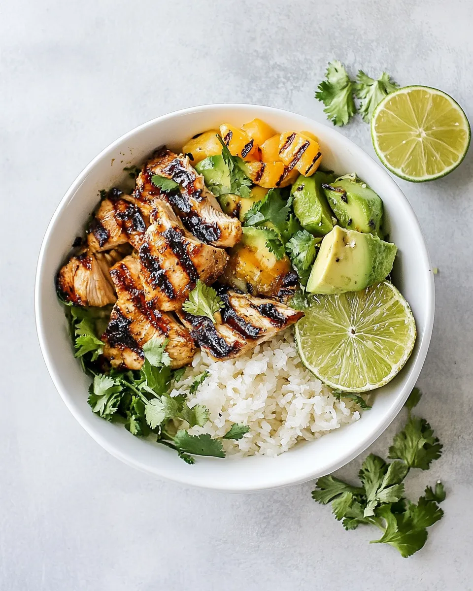 Classic Grilled Tropical Chicken Bowls image
