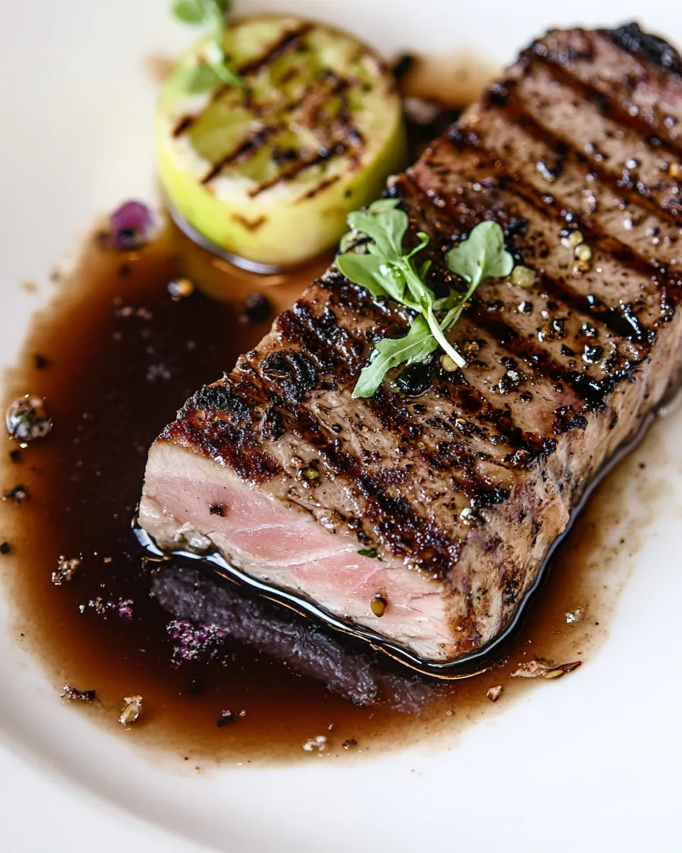 Delicious Grilled Tuna Steak plate image