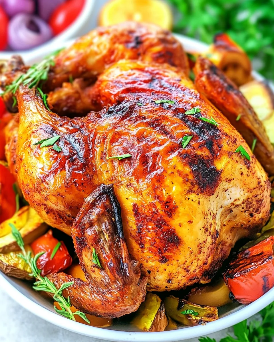 Homemade Grilled Whole Chicken recipe photo