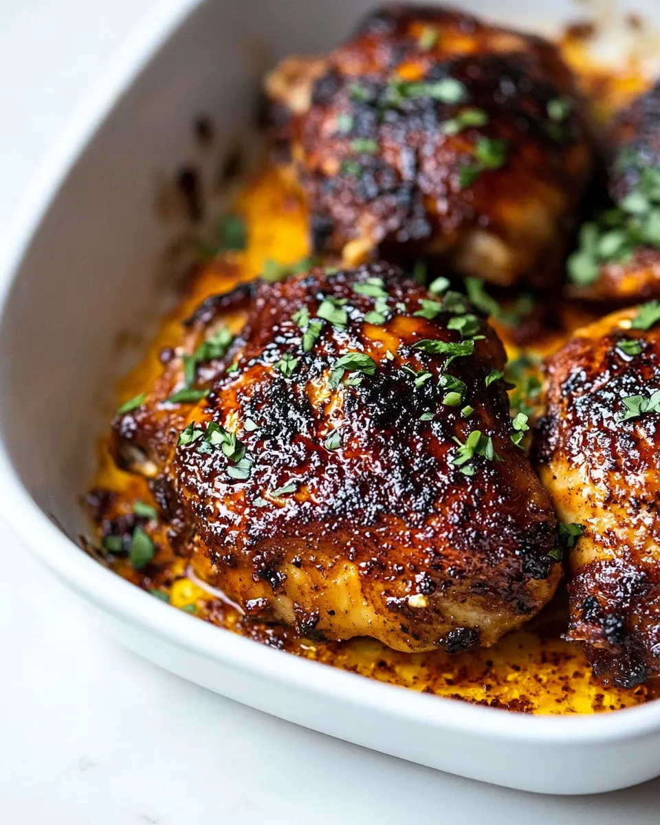 Easy Harissa Chicken Thighs recipe photo