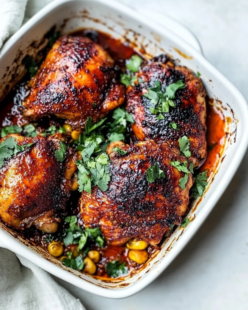 Delicious Harissa Chicken Thighs shot