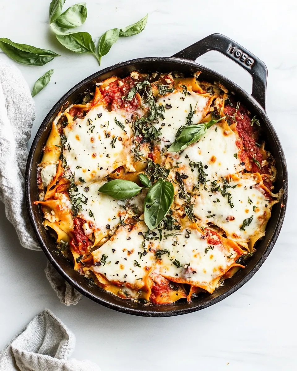 Classic Healthy Caprese Skillet Lasagna image