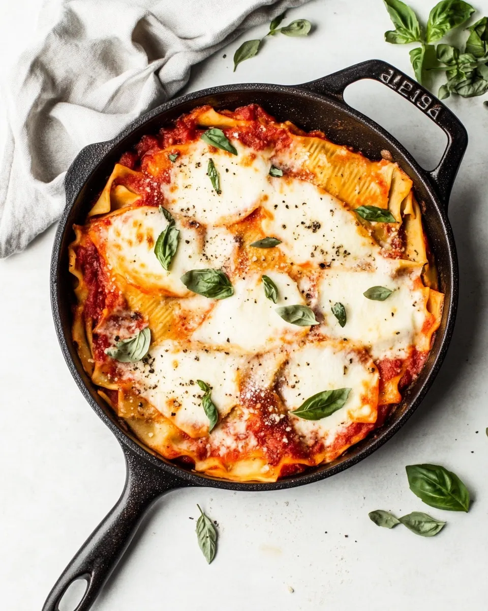Easy Healthy Caprese Skillet Lasagna recipe photo