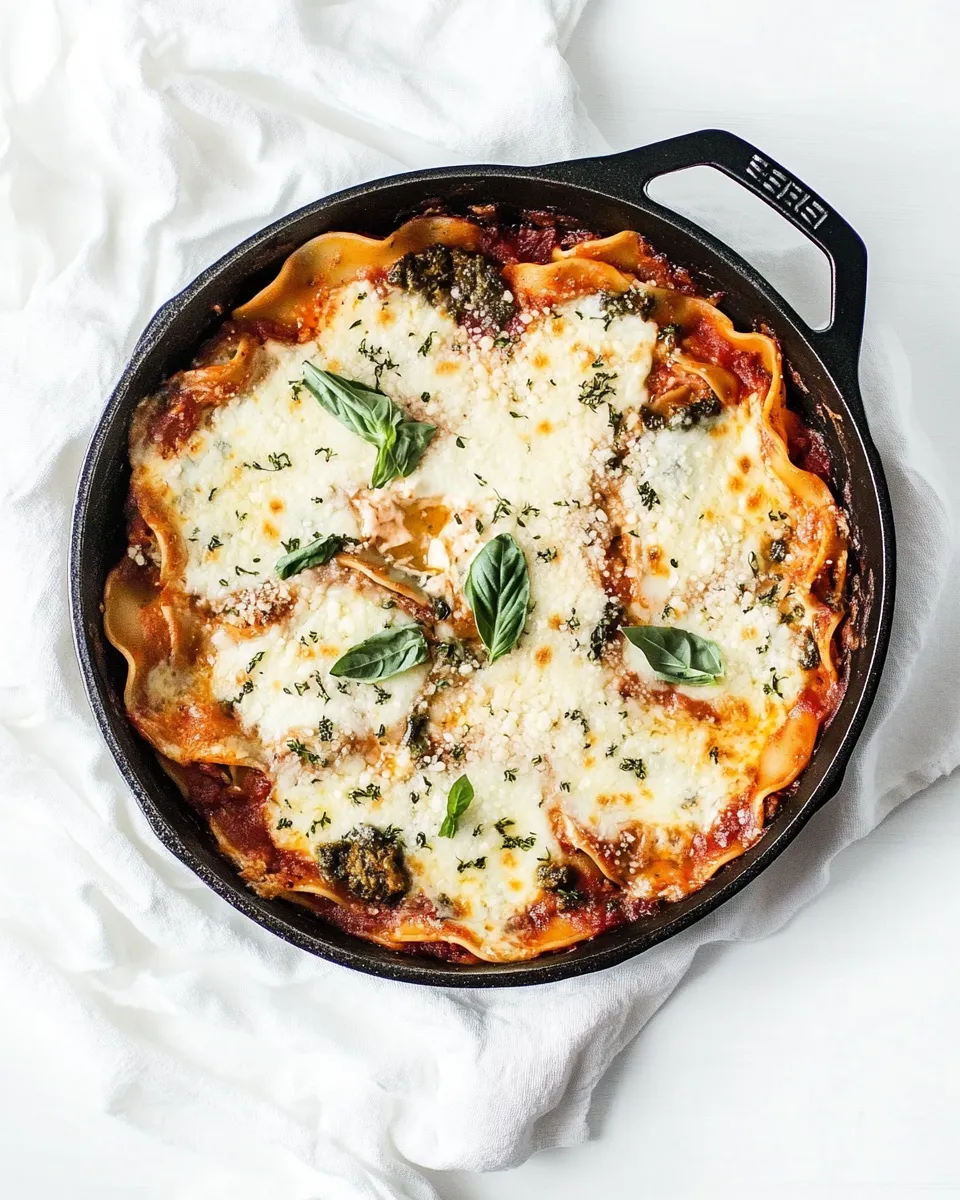 Delicious Healthy Caprese Skillet Lasagna plate image