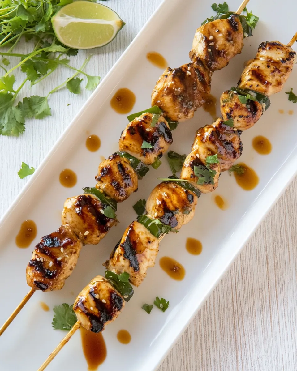 Classic Healthy Soy-Lime Chicken Skewers image