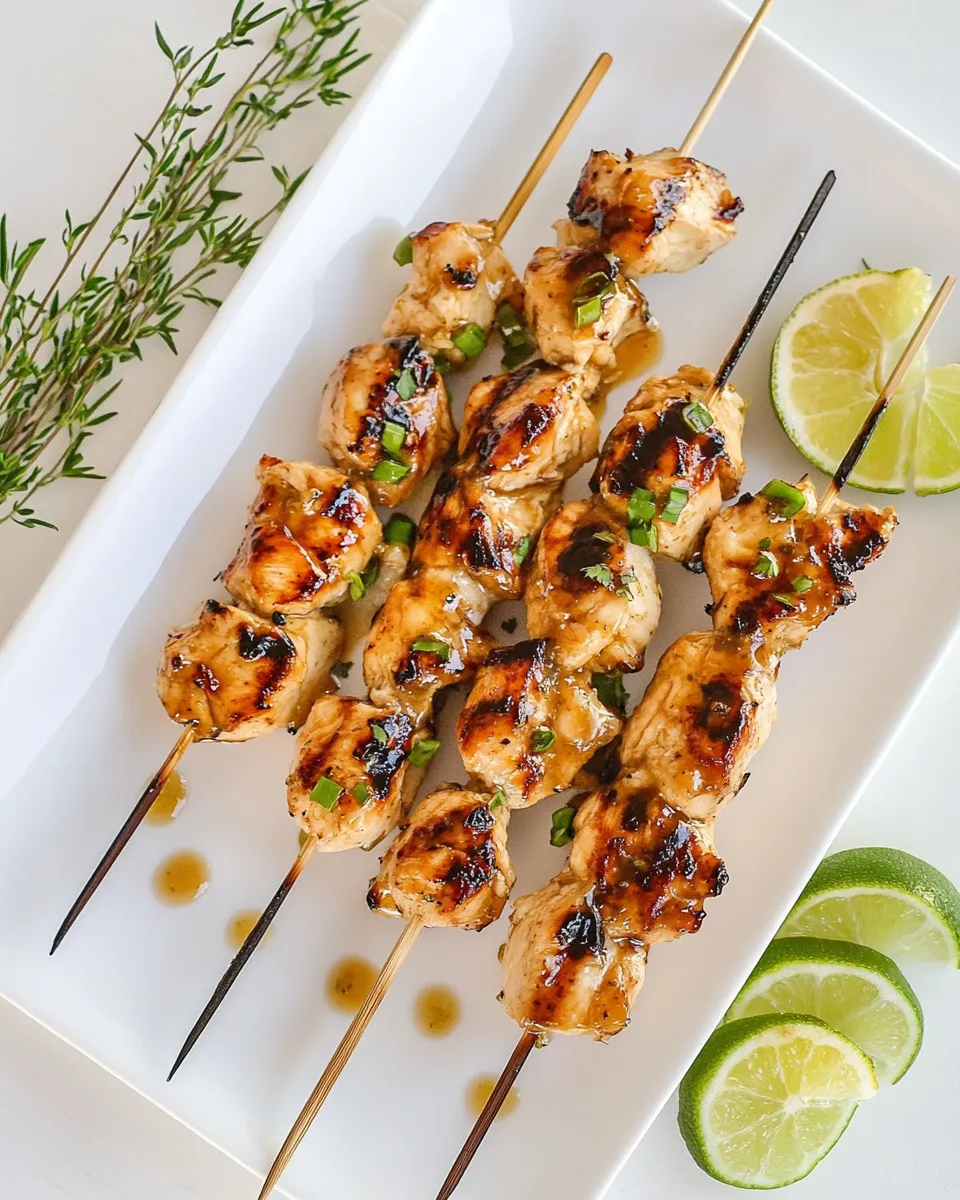 Delicious Healthy Soy-Lime Chicken Skewers dish photo