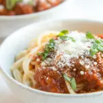 Homemade Hearts of Palm Linguini and Legendary Spaghetti Sauce Bowls Recipe photo