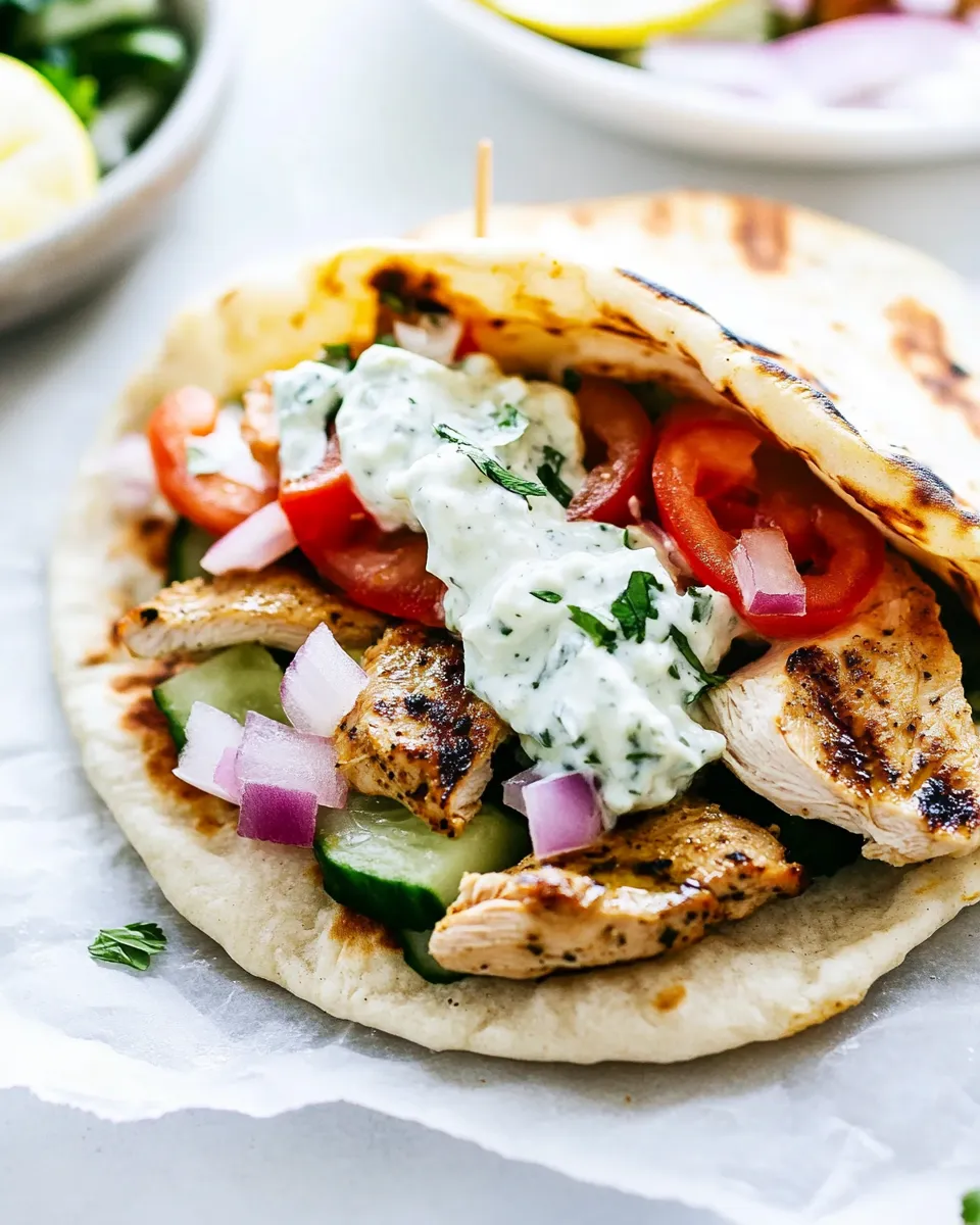 Classic Homemade Chicken Gyro with Tzatziki recipe photo