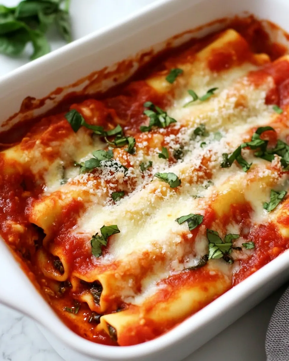 easy Homemade Spinach Manicotti recipe photo