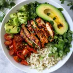 Homemade Honey Chipotle Chicken Bowls. recipe photo